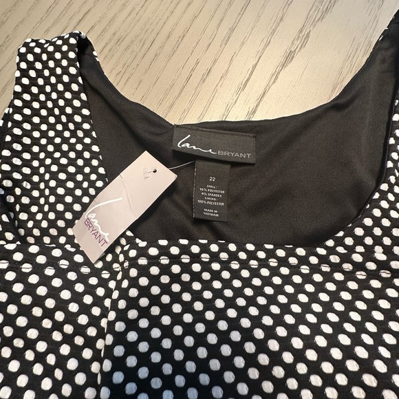 Lane Bryant Black and White Polka Dot Dress Size 22 NWT - Picture 6 of 6